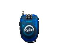 Squire Locks Retrac Max Multi-Use Retractable Cable Lock - 4-Wheel Combination with 900 mm Cable - Lightweight, Multi-Use Retractable Cable Lock for Bikes, Helmets, Skis, Snowboards, Luggage