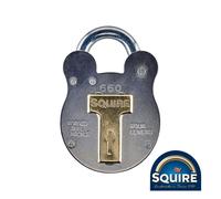 Squire Old English Padlock with Steel Case 64mm