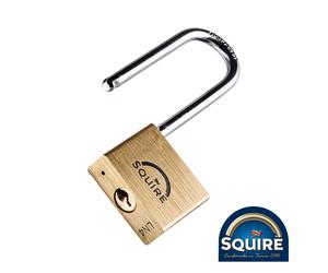 Squire SQR701401 Premium Brass Lion Padlock - 2.5in Stainless Steel Shackle - Ln4S/2.5 40Mm Blister Pack 1