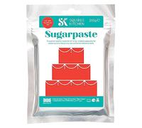 Squires Kitchen Glamour Red Ready To Roll Sugarpaste Icing for Decorating Cakes, Cupcakes and Cookies, Premium Quality Rolled Fondant - 250g