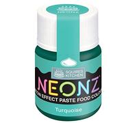 Squires Kitchen NEONZ Neon Effect Turquoise Food Colouring Paste, Concentrated Food Colour for Use with Sugarpaste, Icing, Fondant, Modelling Paste, Buttercream, Royal Icing, Cake Mixes and More - 20g