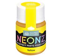 Squires Kitchen NEONZ Neon Effect Yellow Food Colouring Paste, Concentrated Food Colour for Use with Sugarpaste, Icing, Fondant, Modelling Paste, Buttercream, Royal Icing, Cake Mixes and More - 20g