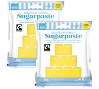 Squires Kitchen Ready To Roll Sugarpaste Icing for Decorating Cakes, Cupcakes & Cookies, Premium Quality Rolled Fondant - Sunshine Yellow 250g - (Multipack 2x 250g)
