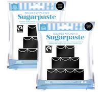 Squires Kitchen Ready To Roll Sugarpaste Icing for Decorating Cakes, Cupcakes & Cookies, Premium Quality Rolled Fondant - Tuxedo Black 250g - (Multipack 2x 250g)