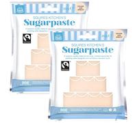 Squires Kitchen Ready To Roll Sugarpaste Icing for Decorating Cakes, Cupcakes & Cookies, Premium Quality Rolled Fondant - Iced Apricot 250g - (Multipack 2x 250g)