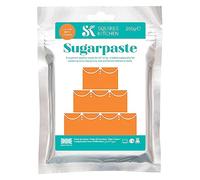 Squires Kitchen Zesty Orange Ready To Roll Sugarpaste Icing for Decorating Cakes, Cupcakes and Cookies, Premium Quality Rolled Fondant - 250g