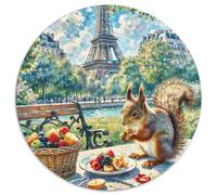 Squirrel 1000 Piece Jigsaw Animal Round Puzzles for Adults And Kids Colorful Unique Challenge Games Scene Creative 1000pcs (67.5x67.5cm)