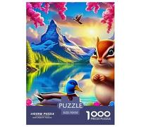 Squirrel, 1000-piece Jigsaw Puzzle, Carefully Chosen Pastime Gift Encouraging Togetherness Mindfulness Satisfaction, Suitable Keepsake Transforming Free Time Into Treasured Memories, Suitable for Ages