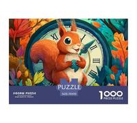 Squirrel 1000 Piece Jigsaw Puzzle Educational Games Cute Pet Challenge High Difficulty for Decompression And Wall Decor70x50cm/1000pcs