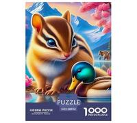 Squirrel, 1000-piece Jigsaw Puzzle, Exciting Problem Based Competition Fostering Determination Adaptability Quick Thinking, Enjoyable Social Pastime Encouraging Performance Driven Participation, Suita