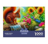 Squirrel, 1000-piece Jigsaw Puzzle, Family Friendly Educational Game Encouraging Cooperation Communication Shared Goals, Meaningful Parent Child Bonding Activity during Evenings Weekends, Suitable for
