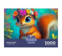 Squirrel 1000 Piece Jigsaw Puzzle for Adults Educational Game Cute Pet Challenge High Difficulty for Decompression And Wall Decor70x50cm/1000pcs