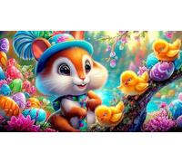 squirrel 1000-Piece Jigsaw Puzzle for Family 100% Recycled Cardboard Classic Educational Games 38x52cm/1000pcs