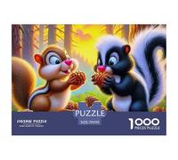 Squirrel, 1000-piece Jigsaw Puzzle, Goal Oriented Recreational Game Motivating Efficiency Speed Strategic Planning, Lively Indoor Amusement Enhancing Engagement through Playful Rivalry, Suitable for A