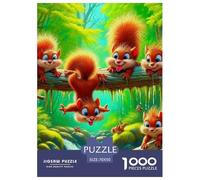 Squirrel, 1000-piece Jigsaw Puzzle, Shared Recreational Experience Fostering Emotional Connection Trust Collaboration, Relaxing Home Entertainment Suitable for Multiple Generations, Suitable for Ages