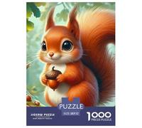 Squirrel, 1000-piece Jigsaw Puzzle, Shared Recreational Experience Fostering Emotional Connection Trust Collaboration, Relaxing Home Entertainment Suitable for Multiple Generations, Suitable for Ages