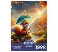 Squirrel, 1000-piece Jigsaw Puzzle, Thoughtful Recreational Challenge Promoting Attentiveness Dexterity Steady Progress, Ideal Companion for Calm Personal Reflection Shared Participation, Suitable for