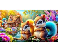 squirrel 1000 Piece Jigsaw Puzzles Old Kids Birthday Presents Decoration 38x52cm/1000pcs