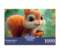 Squirrel 1000 Pieces for Adults Jigsaw Puzzles Educational Games Cute Pet Challenge High Difficulty for Decompression And Wall Decor38x26cm/1000pcs