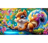 squirrel 1000 Pieces Jigsaw Puzzle for Adults Decoration Challenging & Brainteasing 38x52cm/1000pcs