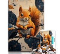 Squirrel 1000 Pieces Jigsaw Puzzles For Teens And Adults,Educational Toys Is Ideal As A Gift for The Whole Family 38x26cm