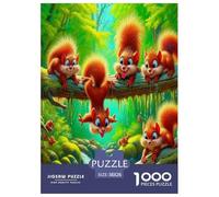 Squirrel 1000 Pieces Jigsaw Puzzles with Paper Art Creativity & Gift Giving Adult Fun Challenges 38x26cm/1000pcs