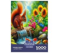 Squirrel 1000 Pieces Jigsaw Puzzles with Paper Art Creativity & Gift Giving for Adults And Kids Age 12 Years Up Stunning Puzzle 38x26cm/1000pcs