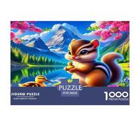 Squirrel 1000 Pieces Jigsaw Puzzles with Paper Art Perfect for Relaxation for Adults And Kids Age 12 Years Up Fun Challenges 38x26cm/1000pcs