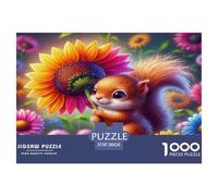 Squirrel 1000 Pieces Jigsaw Puzzles with Paper Art Perfect for Relaxation for Enthusiasts Fun Challenges 38x26cm/1000pcs