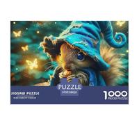 Squirrel 1000 Pieces Portable Jigsaw Puzzle Animal Age 3+ Quirky, Abstract Design, Home Decoration, Educational, Challenging 38x26cm/1000pcs