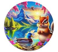 Squirrel 1000 Pieces Squirrel Jigsaw Puzzles What Happens Next Educational Games for Adults And Kids 1000pcs (67.5x67.5cm)