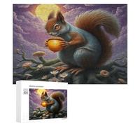 Squirrel 300 Piece Jigsaw Puzzles Adults Kids Paisaje Edificio Jigsaws Cozy Night In Activity Colourful Challenge Great Gift Puzzle Lovers Stress Reliever 300 PCS