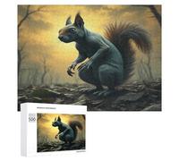 Squirrel 500 Piece Jigsaw Puzzles Adults Kids Paisaje Edificio Jigsaws Dining Room Decor Accent Whimsical Challenging Puzzle Stress Relief 500 PCS