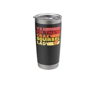 Squirrel Acorn Retro Vintage Yes, I'm that Crazy Squirrel Stainless Steel Insulated Tumbler
