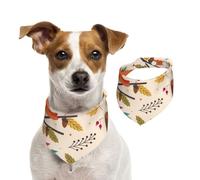 Squirrel And Autumn,Dog Bandanas Cotton Pet Scarf Adjustable Bibs for Pet,L
