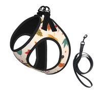 Squirrel And Autumn,Pet Harness,Adjustable Reflective Dog Harness,Pet Leash Vest,L