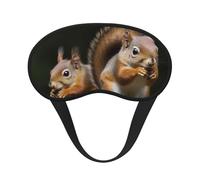 Squirrel Animal Sleep Mask for Side Sleeper, Blackout Eye Mask for Women Men, Zero Pressure Sleeping Masks Soft Breathable Eye Cover Comfortable Blindfold Eyeshade for Night Sleep