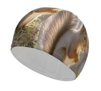 Squirrel Animal Swim Cap for Women & Men Adult Swimming Cap | Swimming Cap for Women Long Hair Bathing Caps for Women Swimming Swim Cap for Black Womens Large Swim Caps for Womens