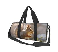 Squirrel Animal Travel Duffel Bag Sports Gym Bag, Lightweight Overnight Weekender Bag With Shoes Compartment Yoga Gym Sports Bag For Men Women