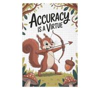 Squirrel Archer Accuracy Is A Virtue Jigsaw Puzzle for Adults, 1000 Piece