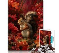 Squirrel Art Puzzles 1000 Pieces for Teenagers,Challenging To Complete But Fun And Humorous Educational Game for Birthday (75x50cm)