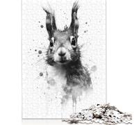 Squirrel Beauty Watercolor Puzzle Jigsaws 1000 Pieces for Adults & Teenager Age 12 Years Up Christmas Eve Gifts 1000pcs (75x50cm)