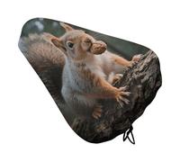 Squirrel Bike Seat Cushion Waterproof Bicycle Seat Cover with Drawstring Comfort Dustproof Rain Proof Protection Bike Seat for Outdoor Most Bicycles Mountain Road Bikes