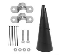 Squirrel Blocking Device for Bird Feeder Poles Constructed from Non Rusting Heavy Duty Plastic Material (16 inch)