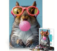 Squirrel Bubblegum 1000 Teenager Pieces Jigsaw Puzzle Brain Challenge Toy Home Activity Clear Cut Heartfelt Gift 38x26cm