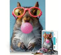 Squirrel Bubblegum Jigsaw Puzzles for Adults 1000 Pieces Pure Logic Toy Stress Free Sharp Cut Santa Wish Item 50x75cm