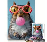 Squirrel Bubblegum Jigsaw Puzzles for Adults 1000 Pieces Pure Logic Toy Stress Free Sharp Cut Santa Wish Item 50x75cm