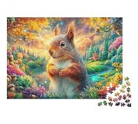 Squirrel by A Forest Cottage 1000 Piece Jigsaw Puzzle Adorable Squirrel Brainteasing Fun for Adults & Kids 52x38cm/1000pcs