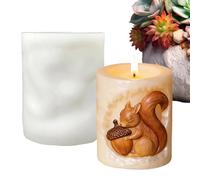 Squirrel Candle Mold | 3D Cute Reusable Silicone Acorn Decorations - Animal Casting Mold,for Holiday Birthday Party Decor Offices Home Room Desk Desktop Dormitory Apartment