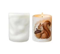 Squirrel Candle Wax Mold,3D Silicone Cute Reusable Pillar Home Decor | Animal Candle Mold - for Thanksgiving Holiday Birthday Offices Home Room Desk Desktop Dormitory